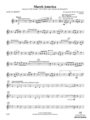 March America: 1st B-flat Clarinet