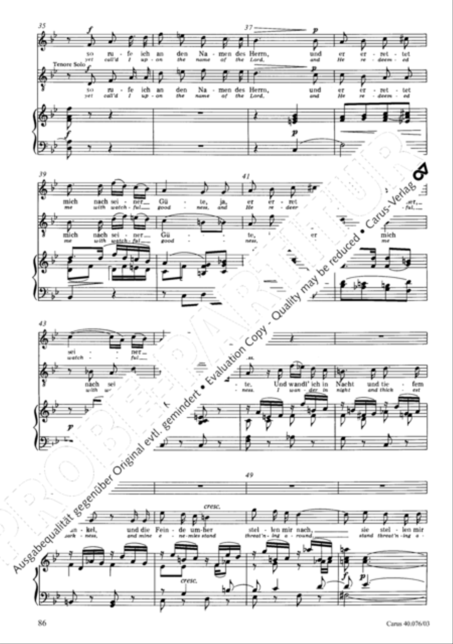 Hymn of Praise, MWV A 18 SSAATB scores gallery preview page 87