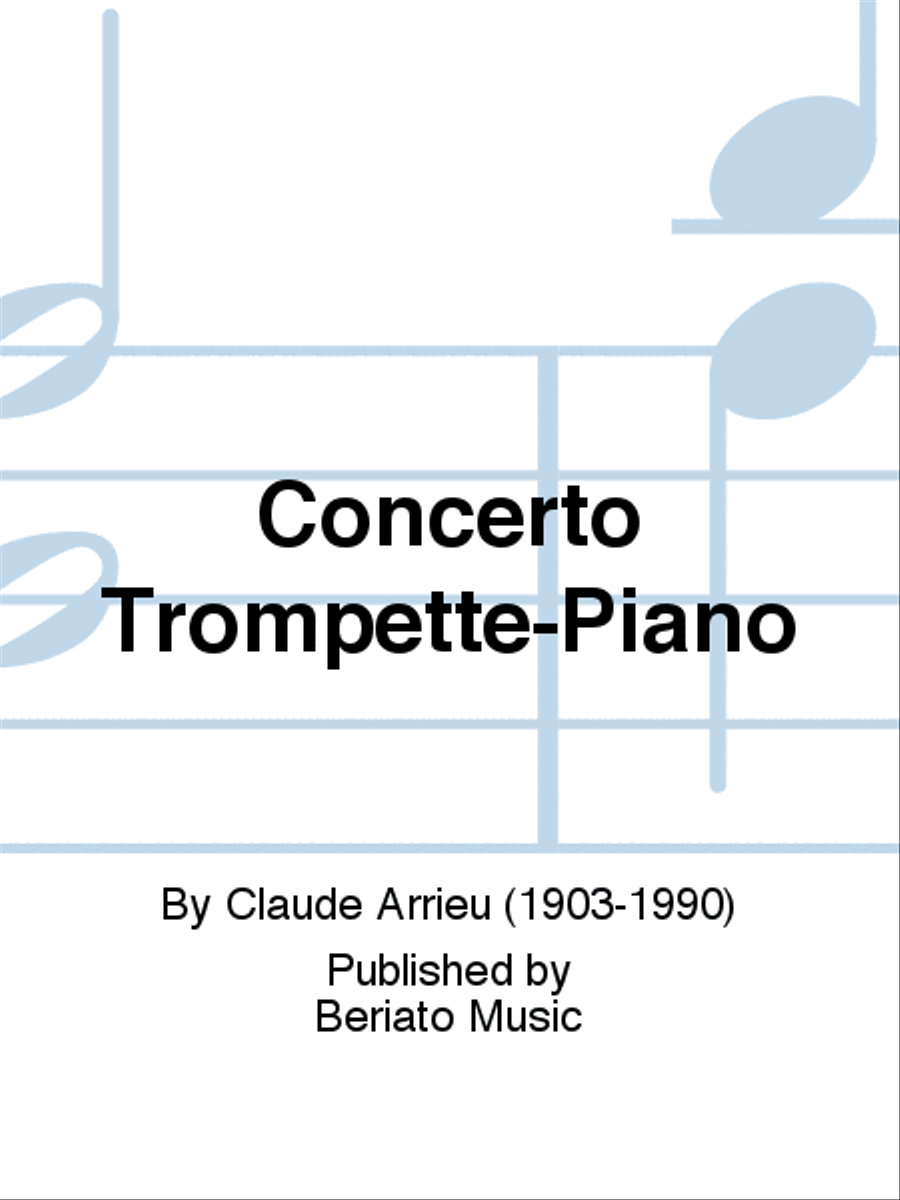 Concerto Trompette-Piano Concerto Trompette-Piano Trumpet Solo scores gallery preview page 1