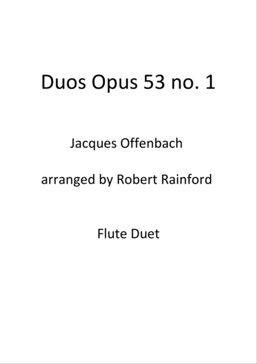 Duos Op 53 no 1 Flute Duet scores gallery preview page 1