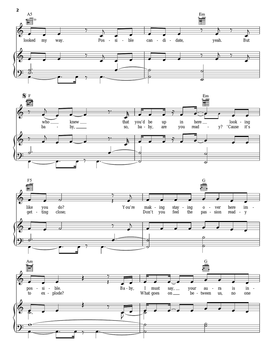 Don't Stop The Music Piano, Vocal, Guitar scores gallery preview page 2
