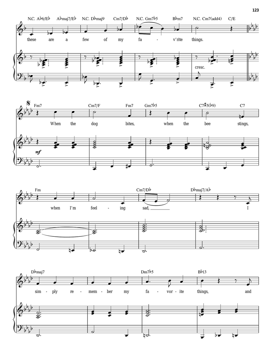 My Favorite Things Piano, Vocal scores gallery preview page 4