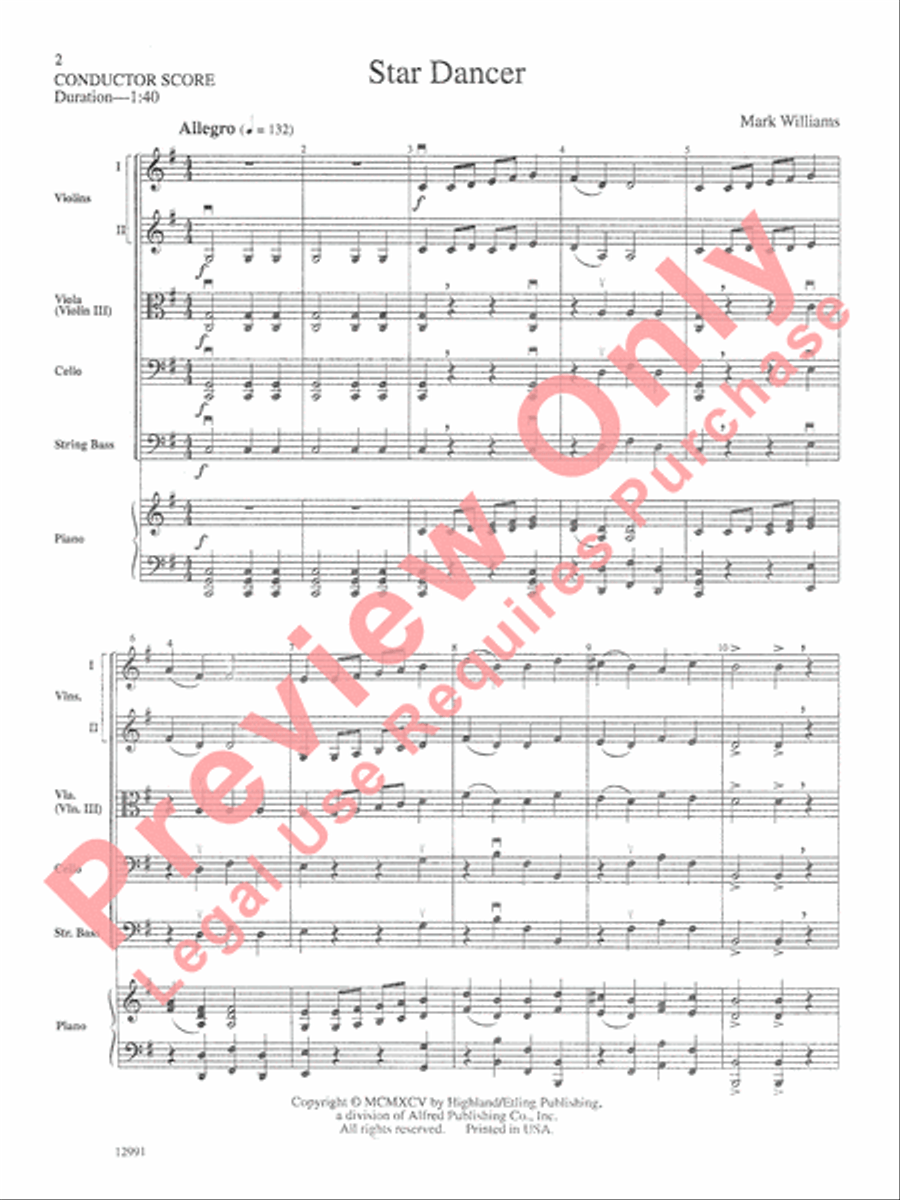Star Dancer String Orchestra scores gallery preview page 3