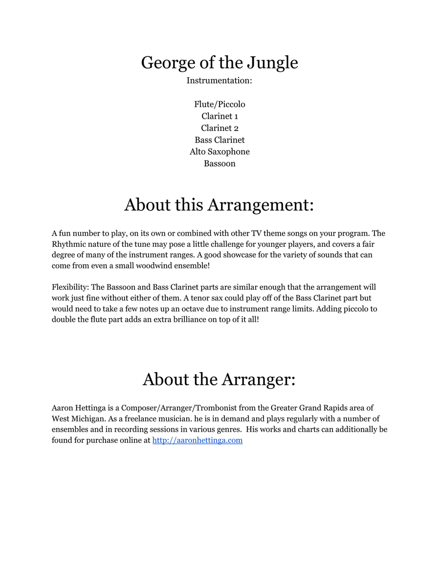 George Of The Jungle Small Ensemble scores gallery preview page 2