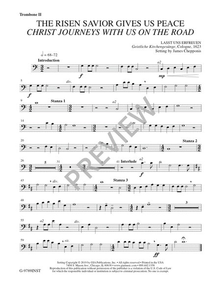 The Risen Savior Gives Us Peace / Christ Journeys with Us on the Road - Full Score and Parts