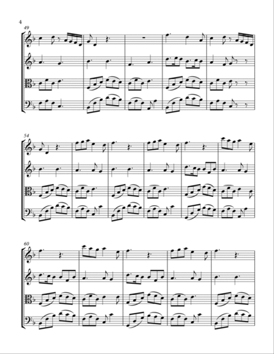 Light My Love Light My Love String Quartet scores gallery preview page 4