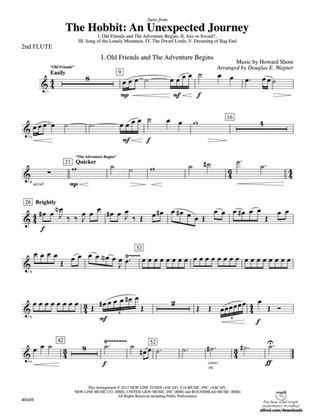 The Hobbit: An Unexpected Journey, Suite from: 2nd Flute