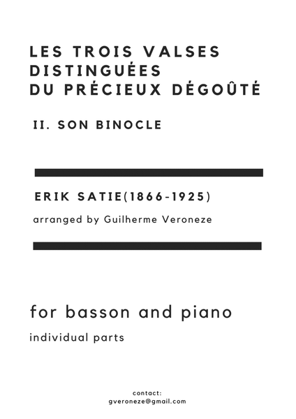 Les trois valses distinguées du précieux dégoûté. II. Son Binocle (Basson + Piano) image number null