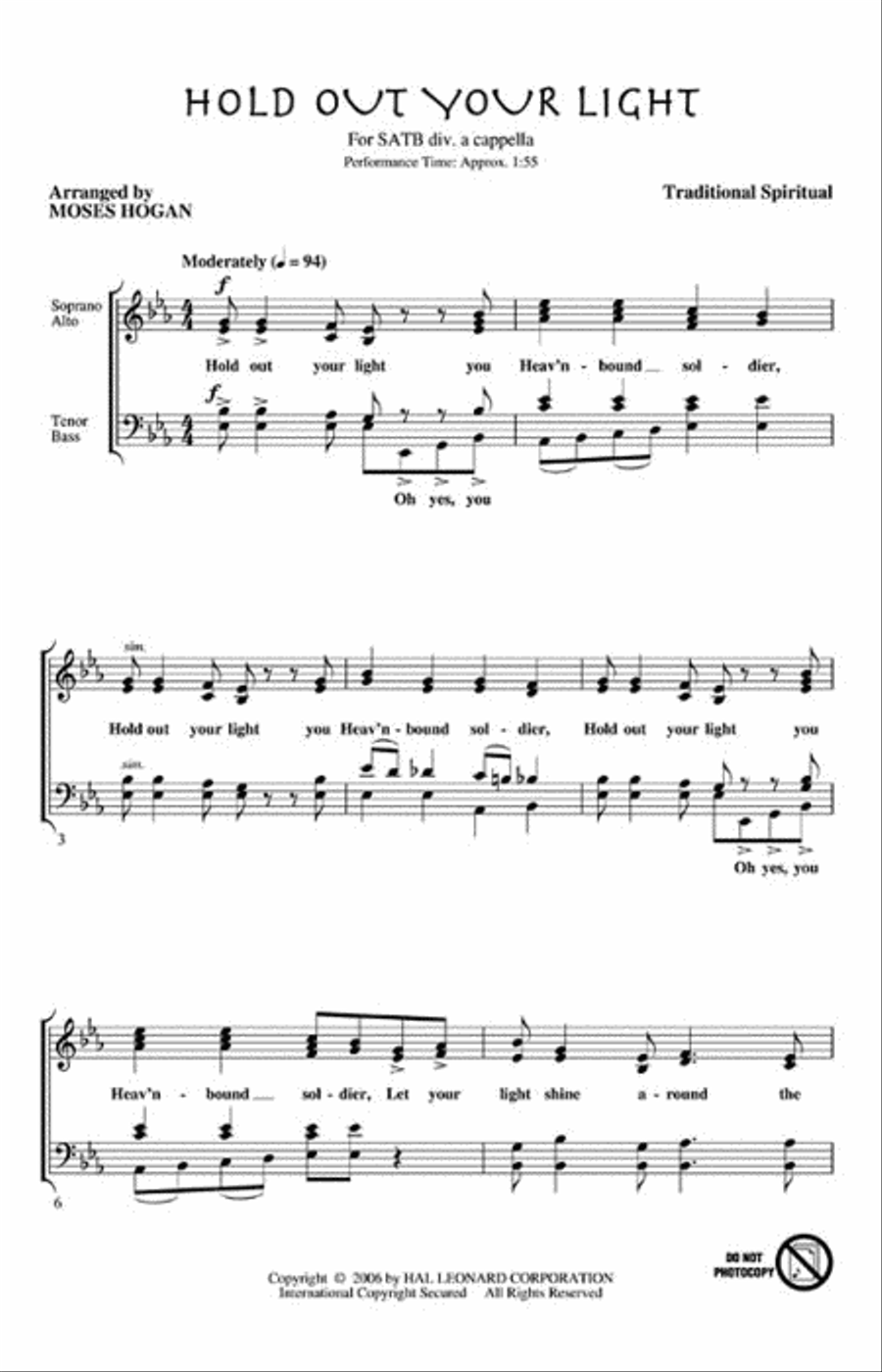 Hold Out Your Light Hold Out Your Light Divisi scores gallery preview page 2