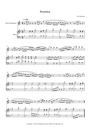Sonatina (In C Major) - Muzio Clementi (Tenor Sax + Piano)
