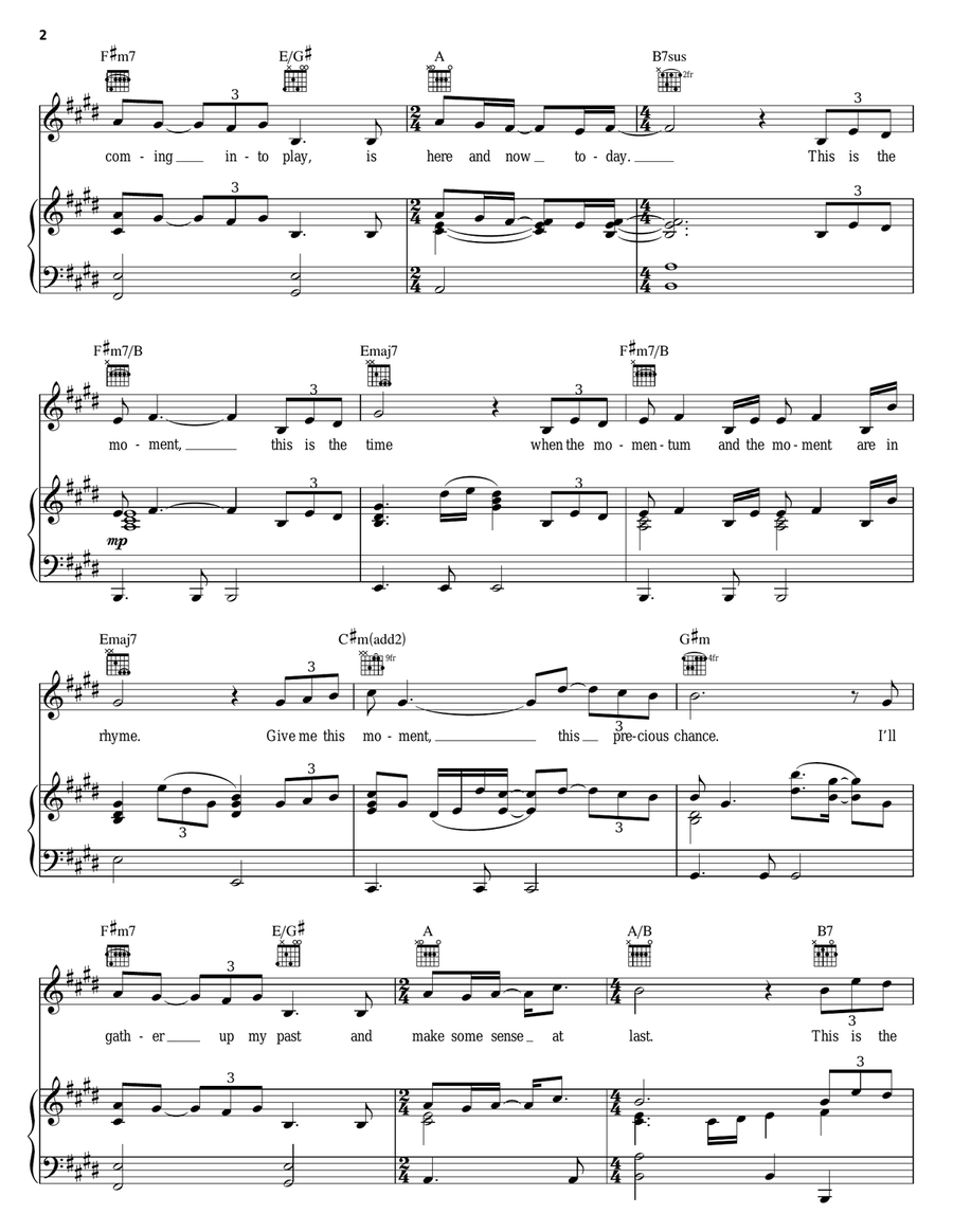 This Is The Moment Piano, Vocal, Guitar scores gallery preview page 2