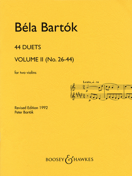 Bela Bartok: 44 Duets - Volume II (No. 26-44)