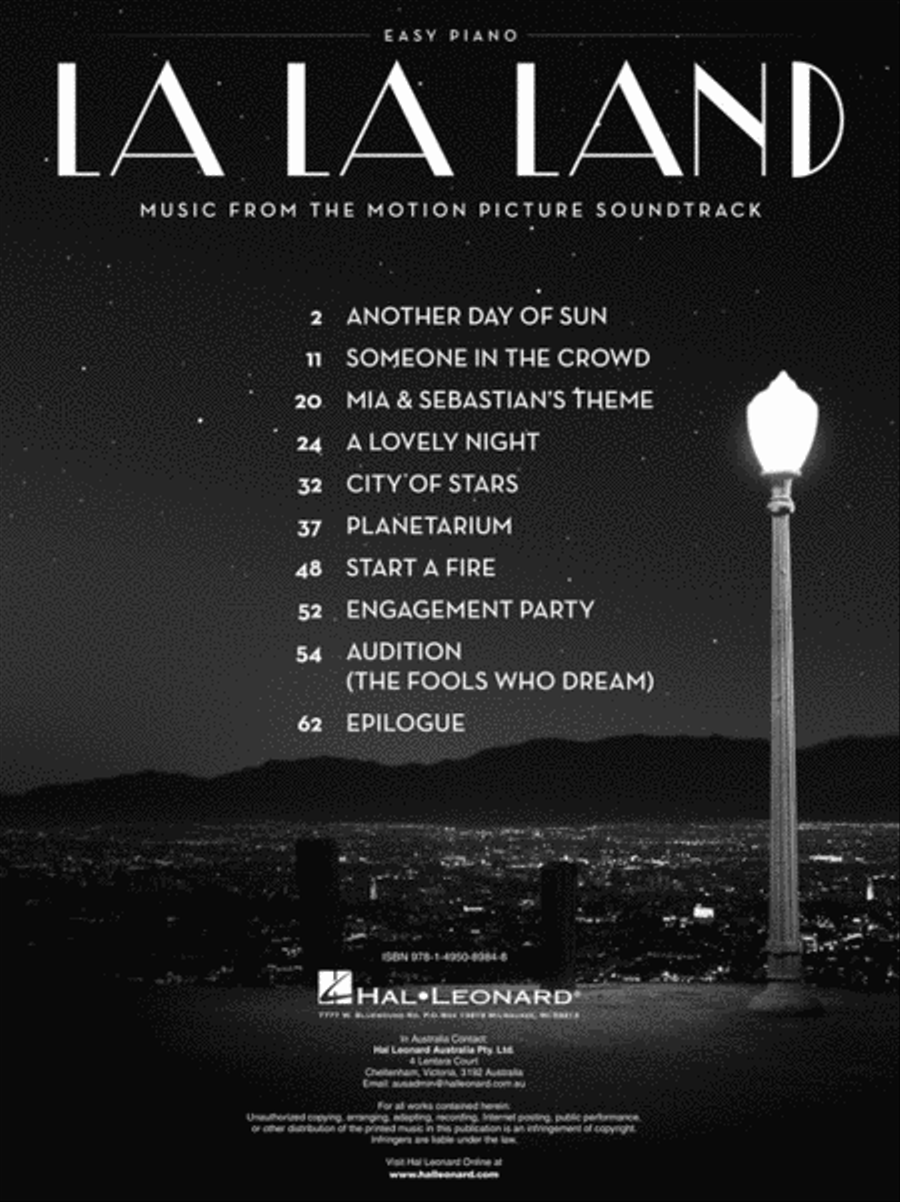 La La Land Piano, Vocal, Guitar scores gallery preview page 2