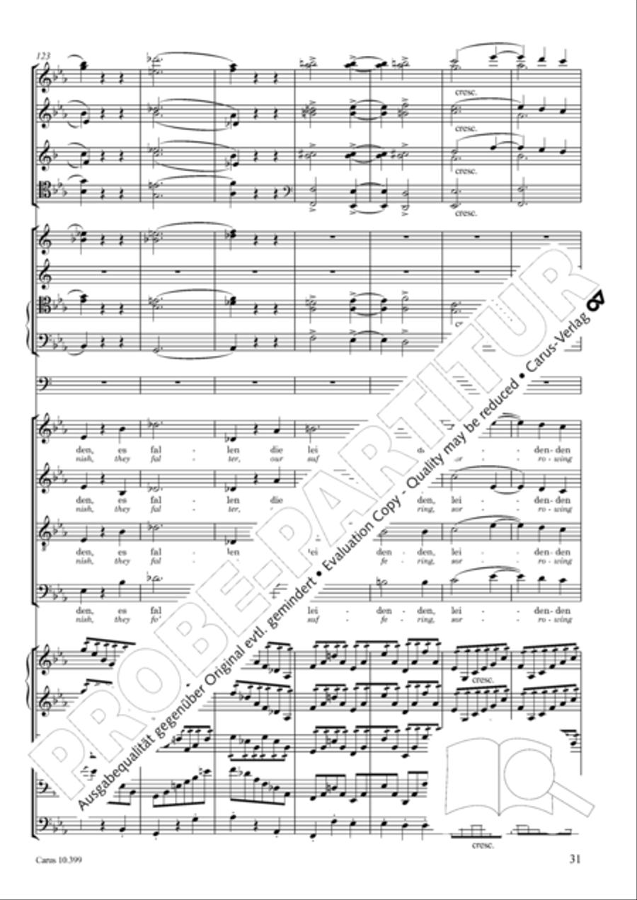 Schicksalslied, Op. 54 4-Part scores gallery preview page 32