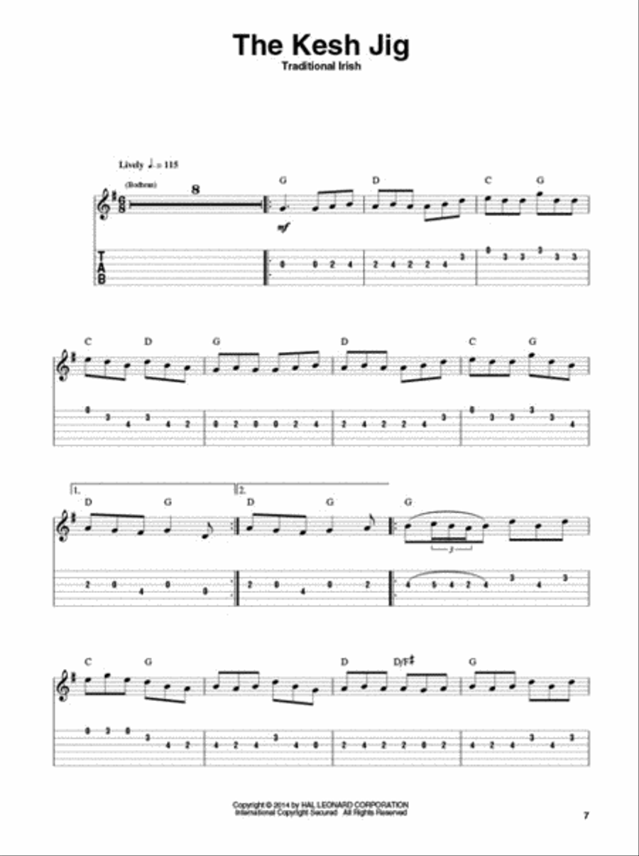 Irish Tunes Guitar Tablature scores gallery preview page 4