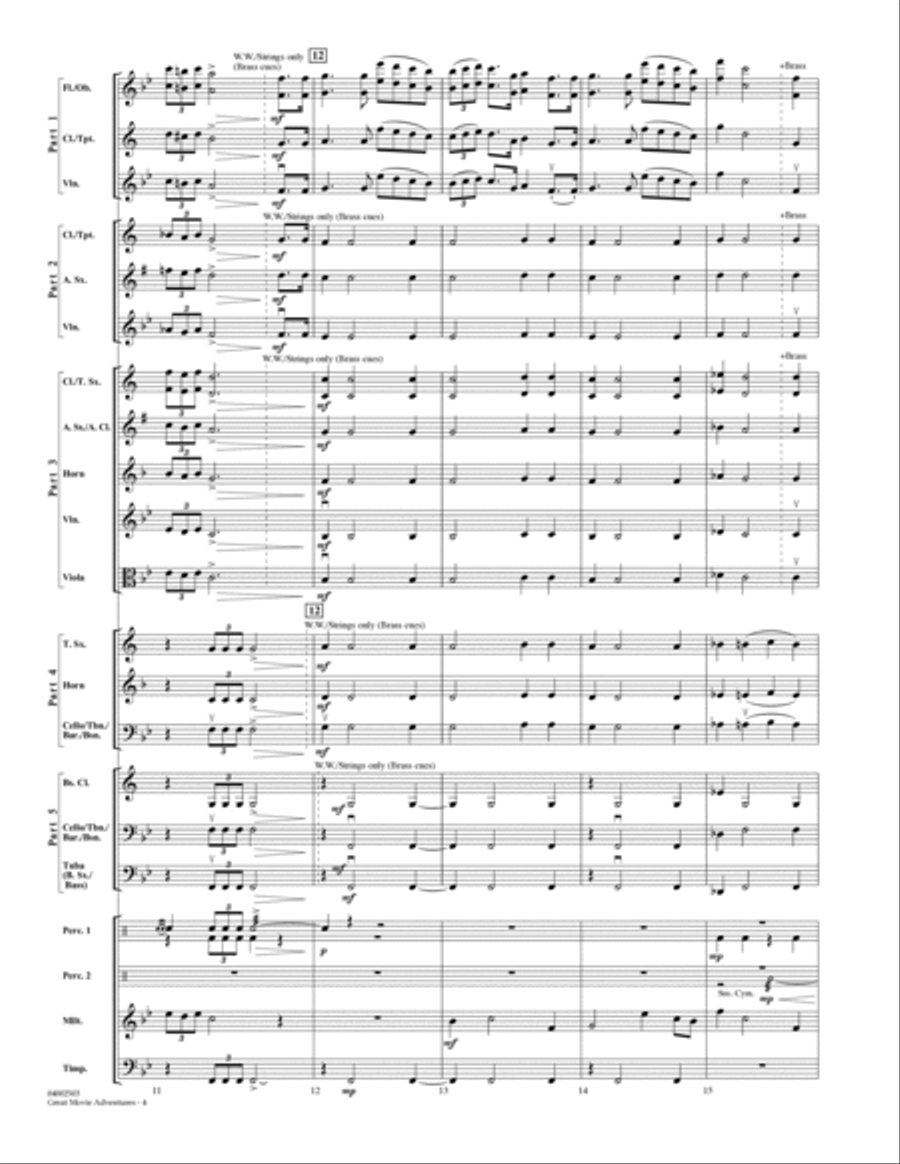 Great Movie Adventures - Conductor Score (Full Score) Concert Band scores gallery preview page 3