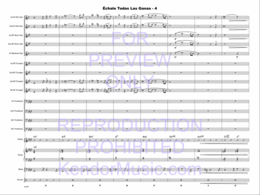 Echale Todas Las Ganas (Give It All You Got) Jazz Ensemble scores gallery preview page 5