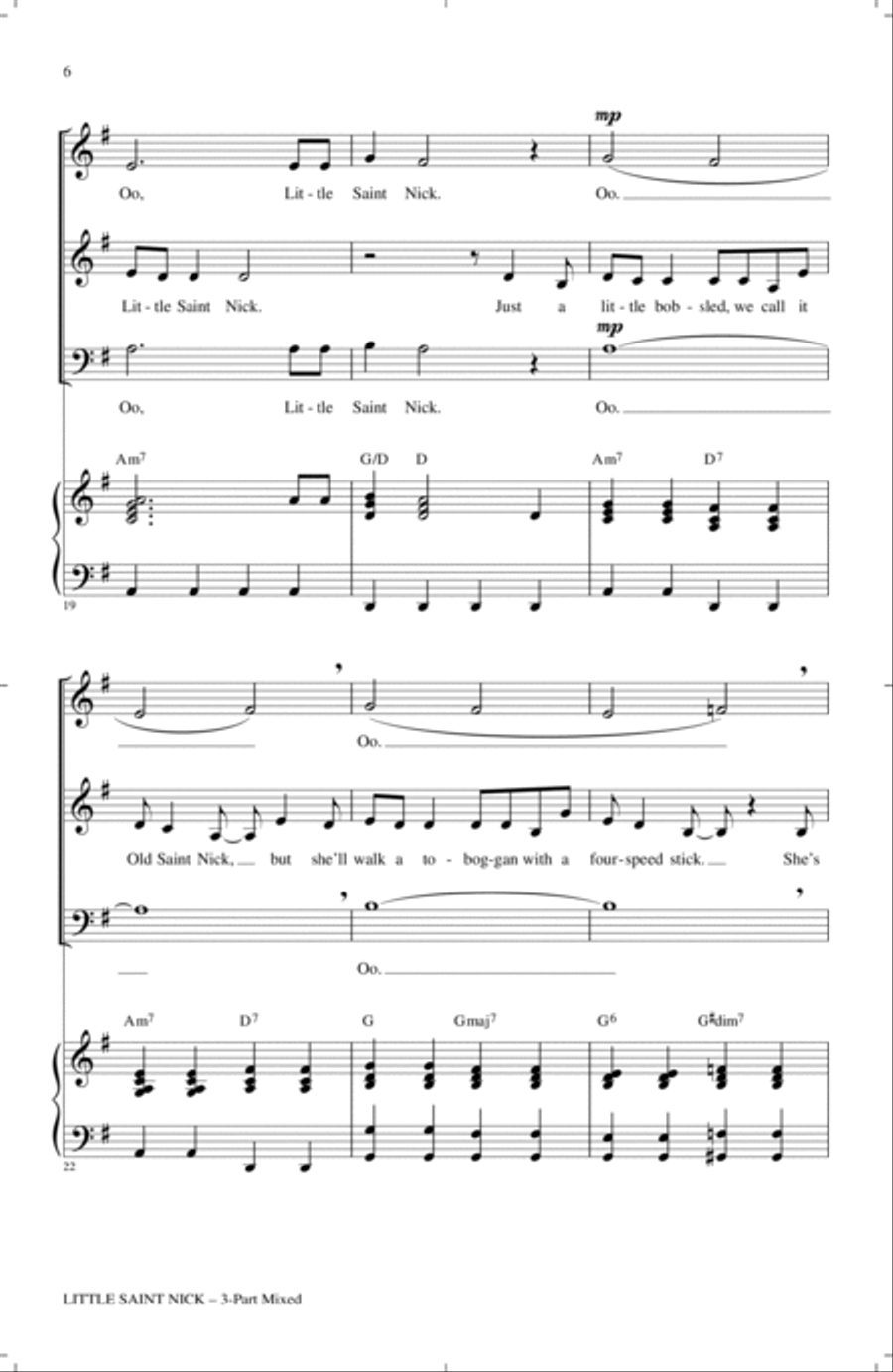Little Saint Nick (arr. Audrey Snyder) 3-Part scores gallery preview page 4