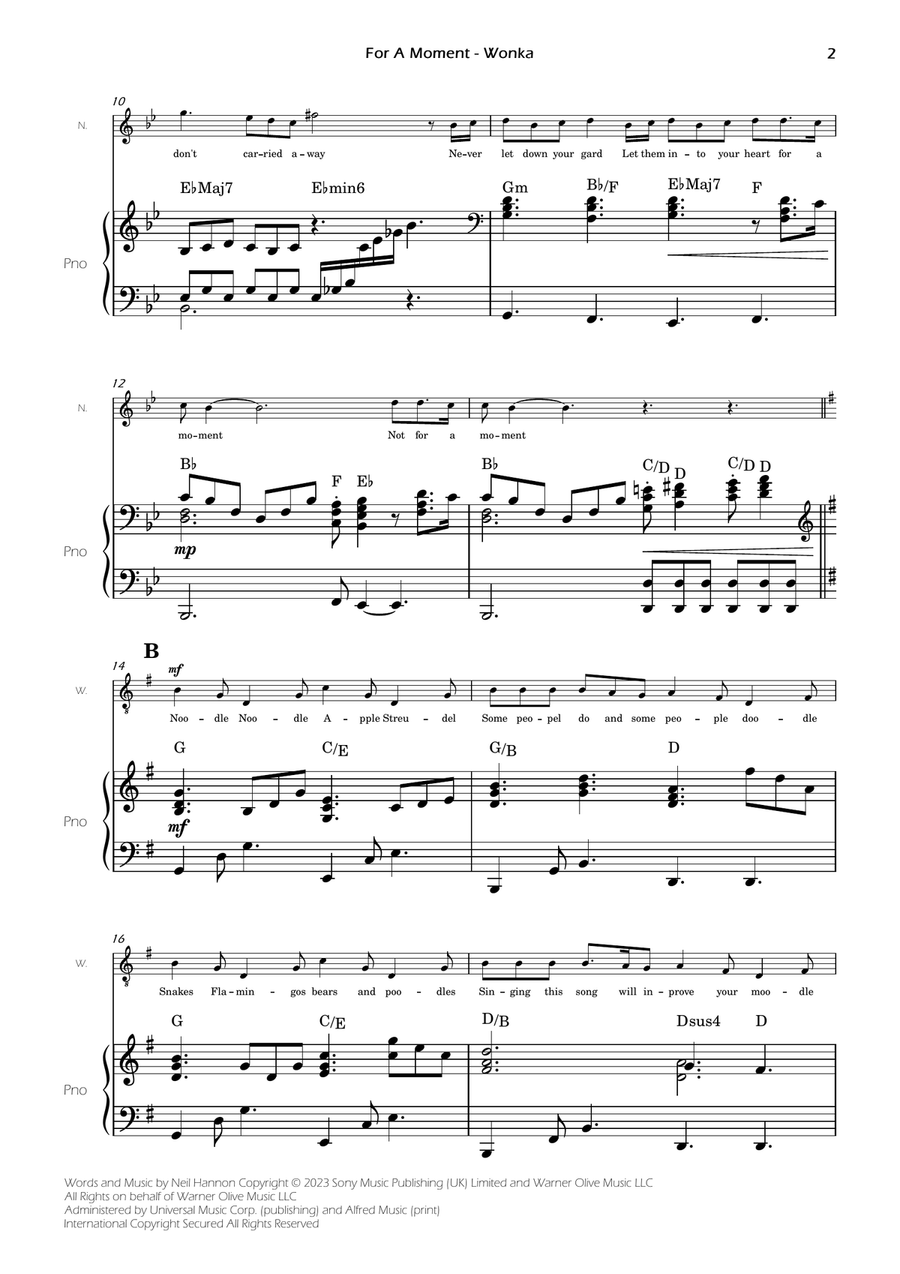 For A Moment High Voice scores gallery preview page 4