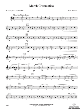 March Chromatica: B-flat Tenor Saxophone