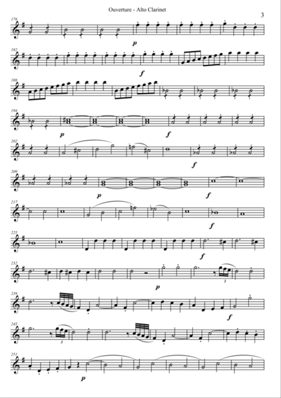 Abduction from the seraglio K. 384 Ouverture Woodwind Quintet scores gallery preview page 3