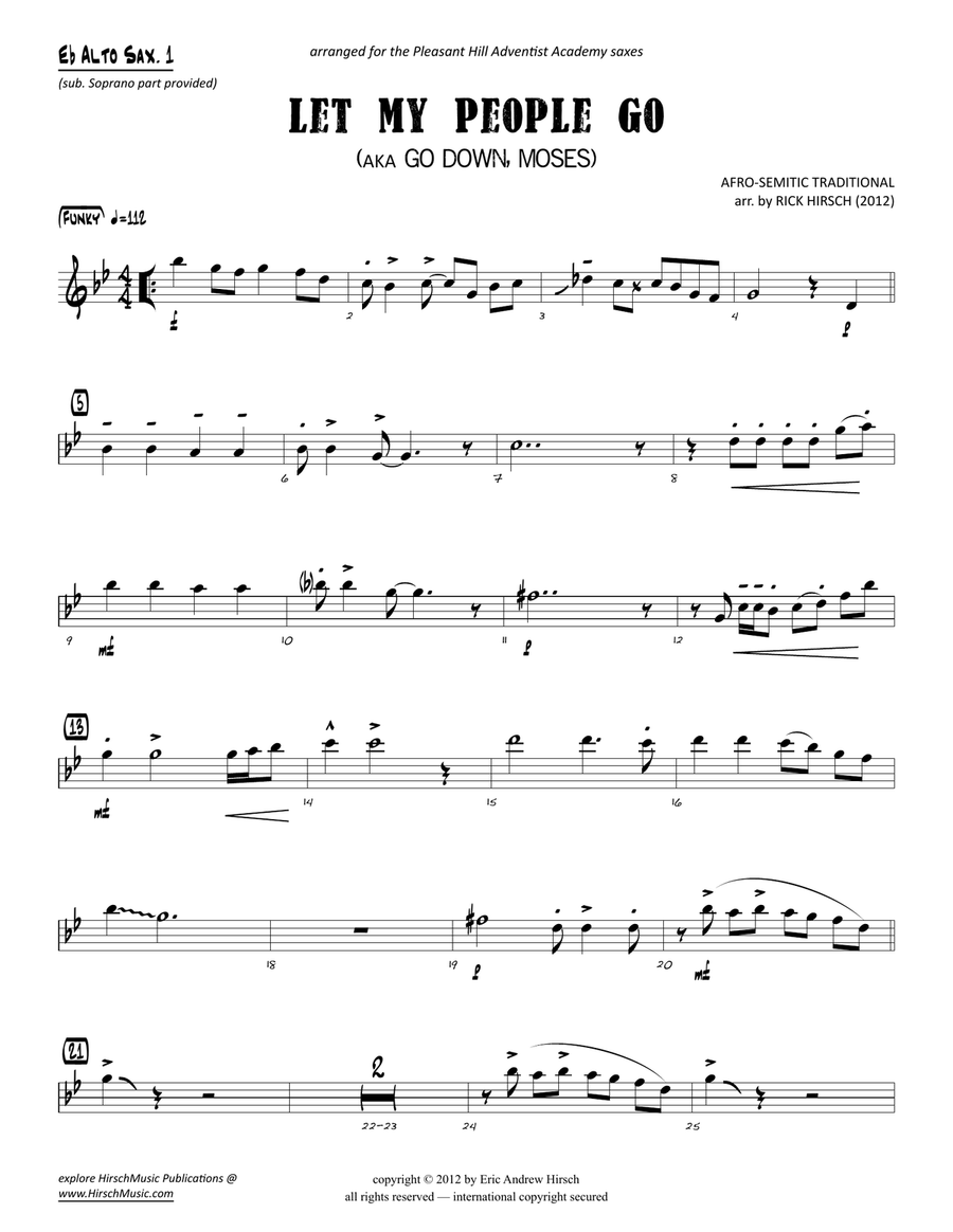 Let My People Go Woodwind Quartet scores gallery preview page 5