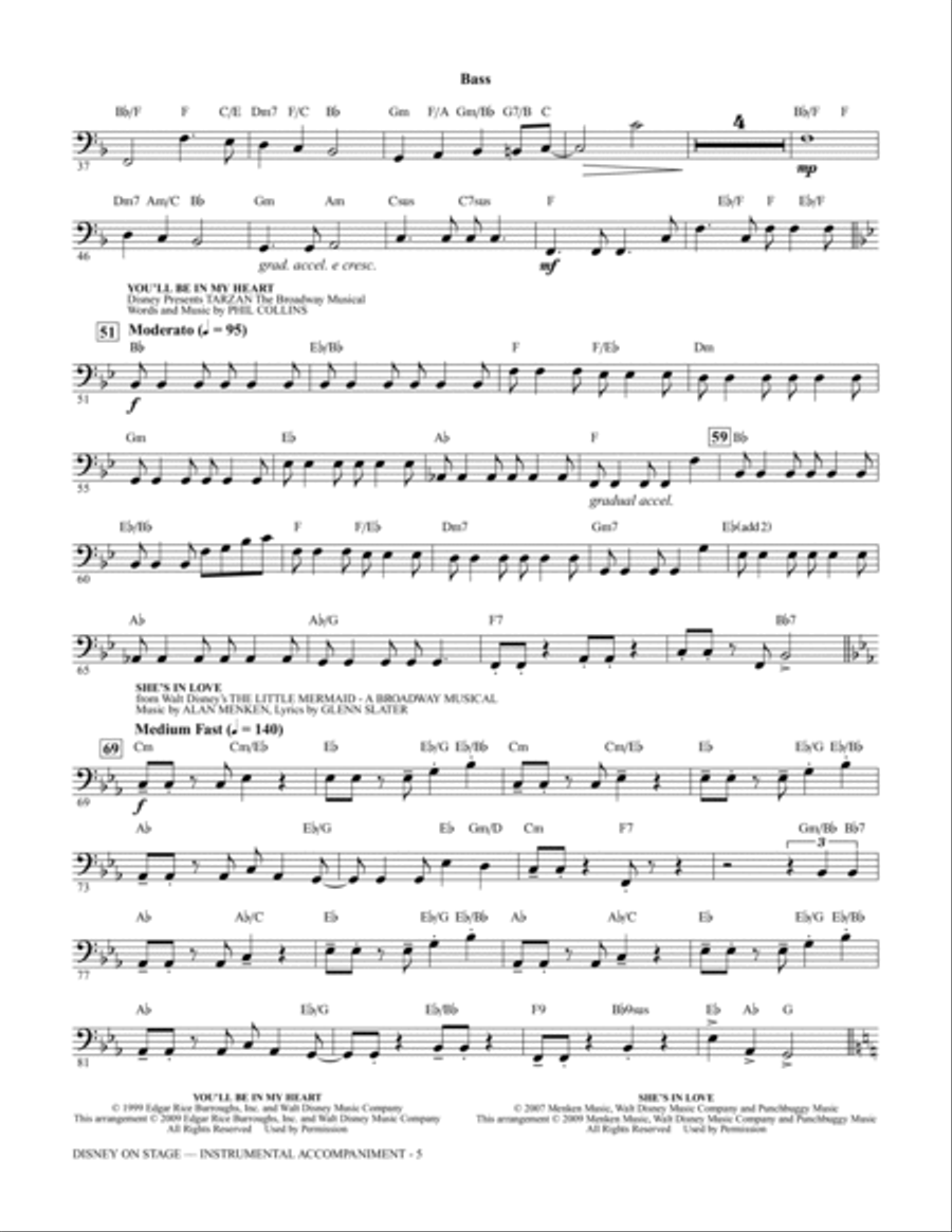 Disney On Stage (Medley) - Bass Choir scores gallery preview page 5