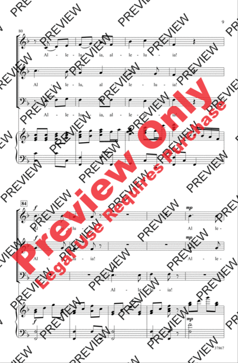 Classic Alleluia Canon 3-Part scores gallery preview page 9
