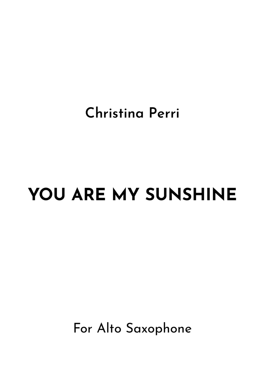 You Are My Sunshine Alto Saxophone scores gallery preview page 1