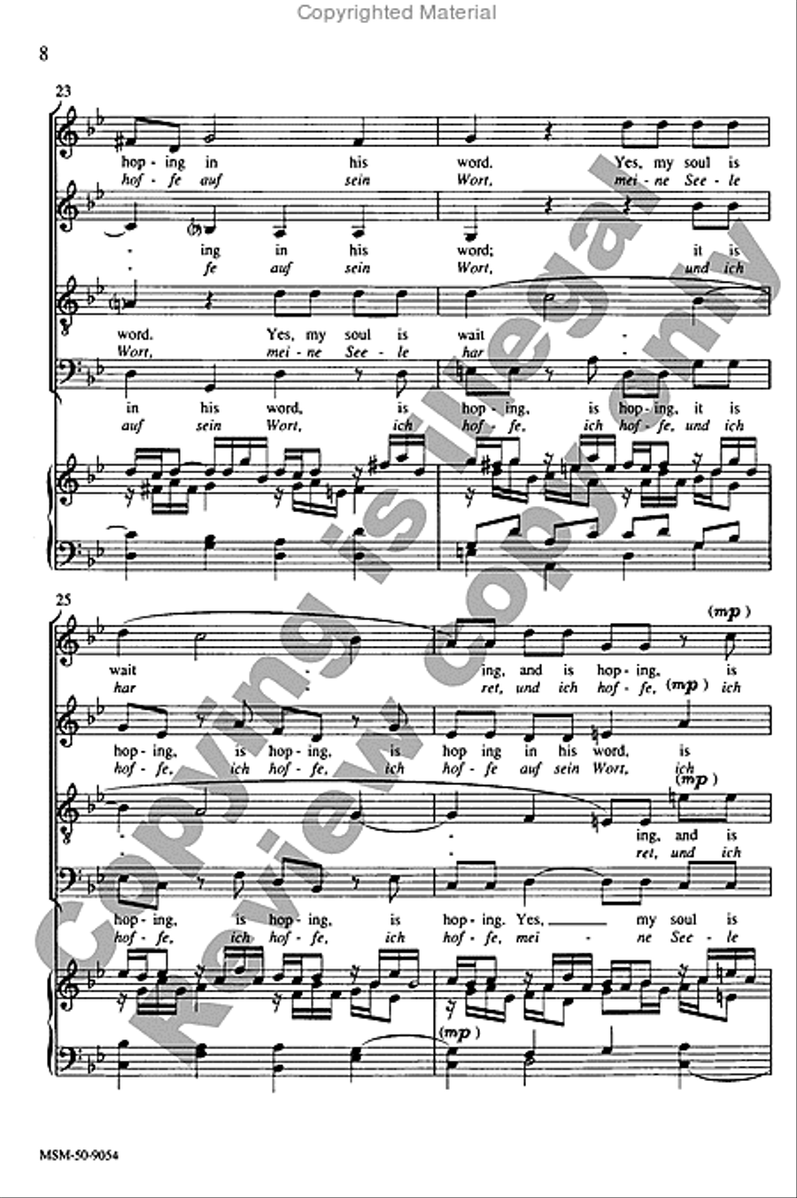 I Wait for the Lord 4-Part scores gallery preview page 8