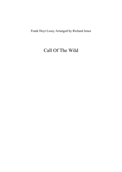 Call of the Wild (Frank Hoyt Losey arranged by Richard Jones) image number null