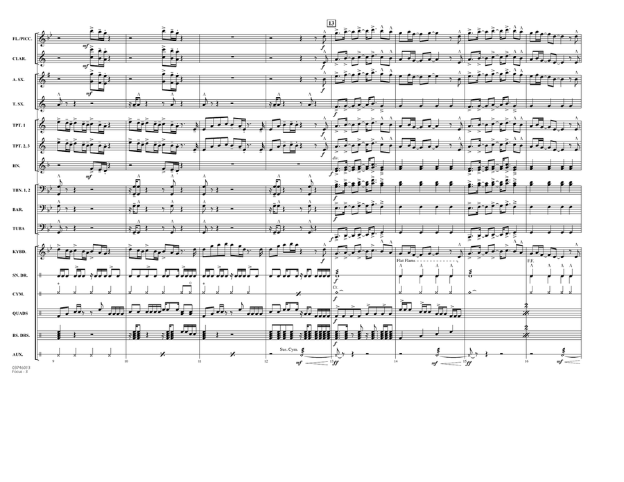 Focus - Conductor Score (Full Score) Marching Band scores gallery preview page 3