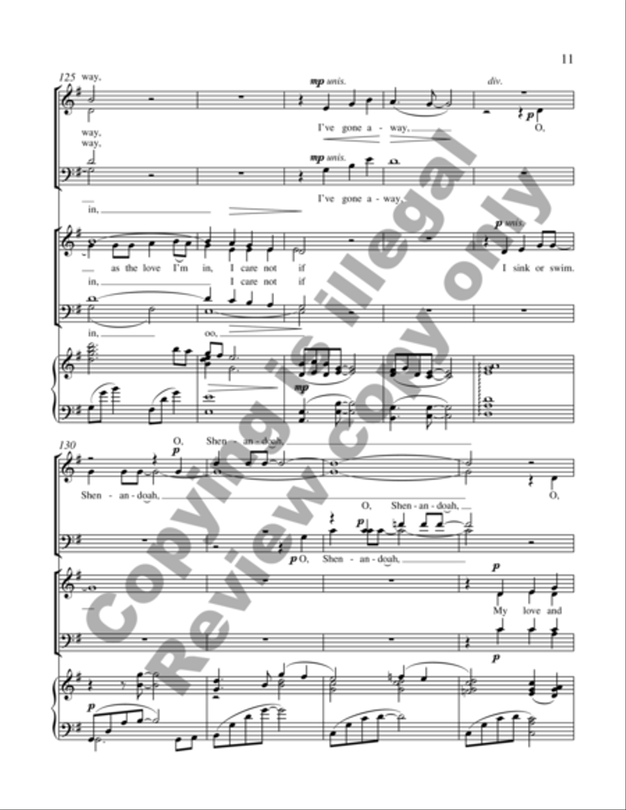 The Water is Wide 4-Part scores gallery preview page 24
