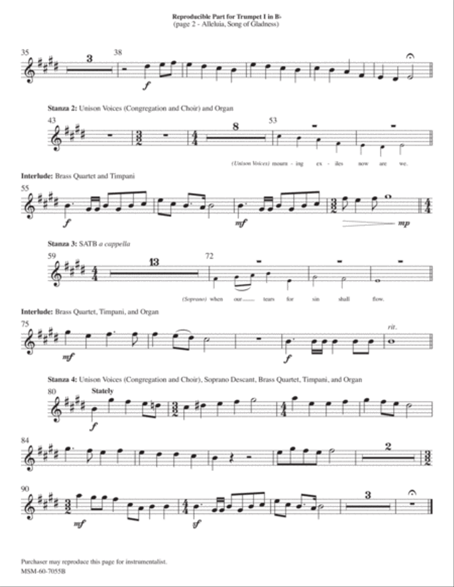 Alleluia, Song of Gladness Choir scores gallery preview page 5