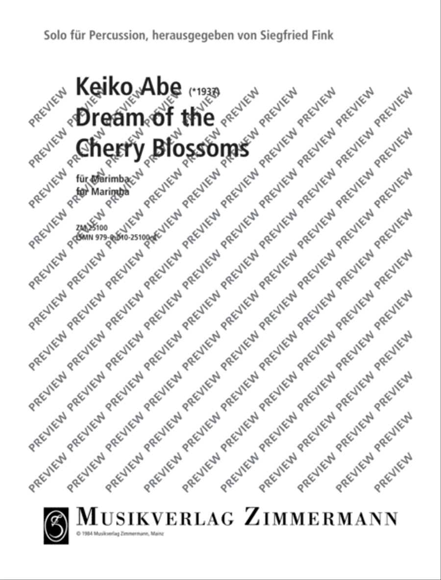 Dream of the Cherry Blossoms Marimba scores gallery preview page 2