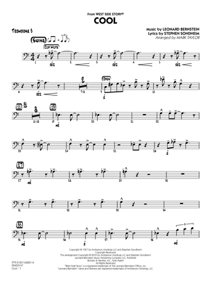 Book cover for Cool (from West Side Story) - Trombone 3