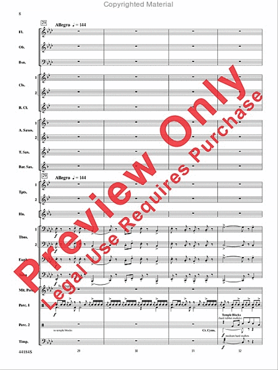 Hsien Concert Band scores gallery preview page 8