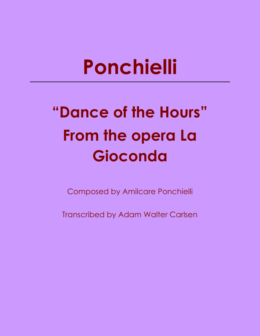 Dance of the Hours Piano Solo scores gallery preview page 1