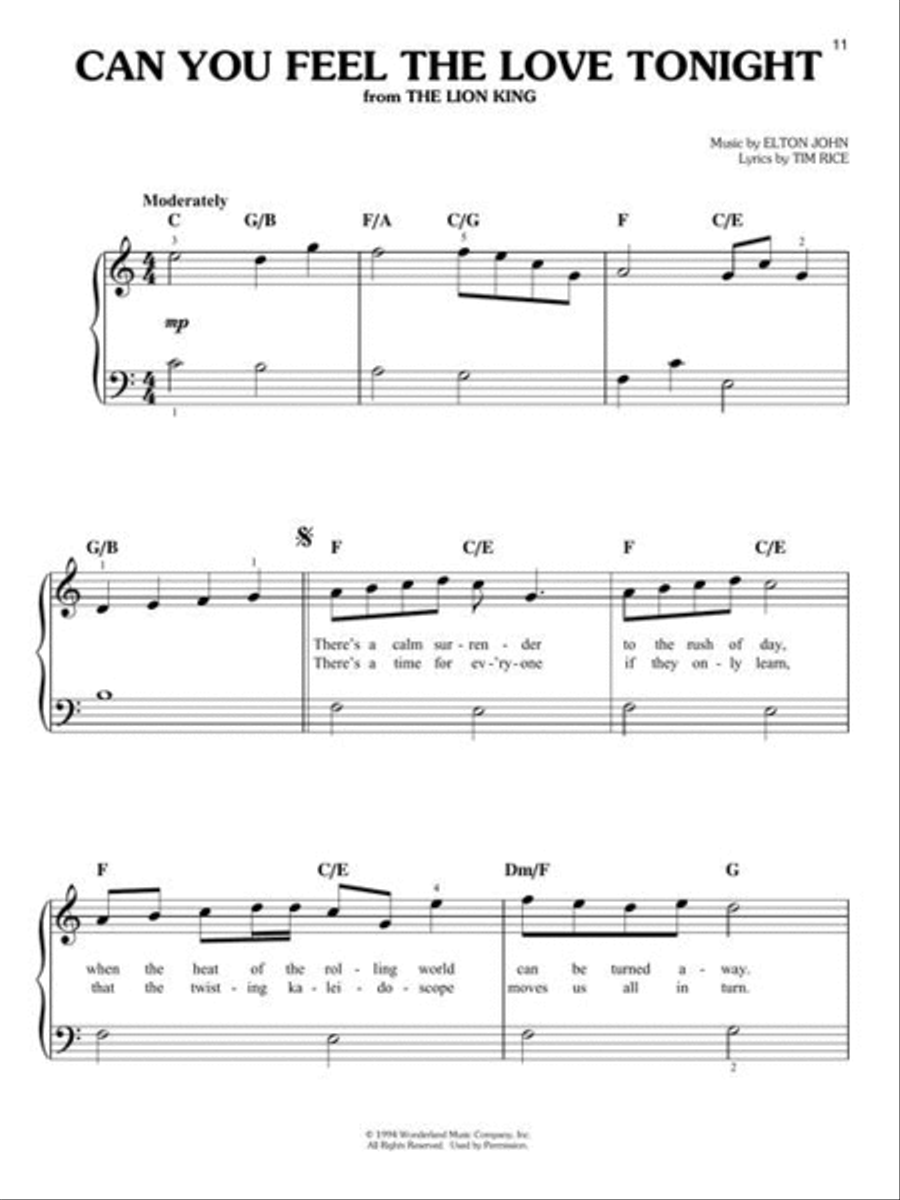 First 50 Love Ballads You Should Play on Piano Easy Piano scores gallery preview page 6