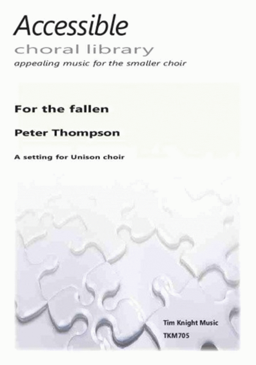 For The Fallen Unison Choir scores gallery preview page 1
