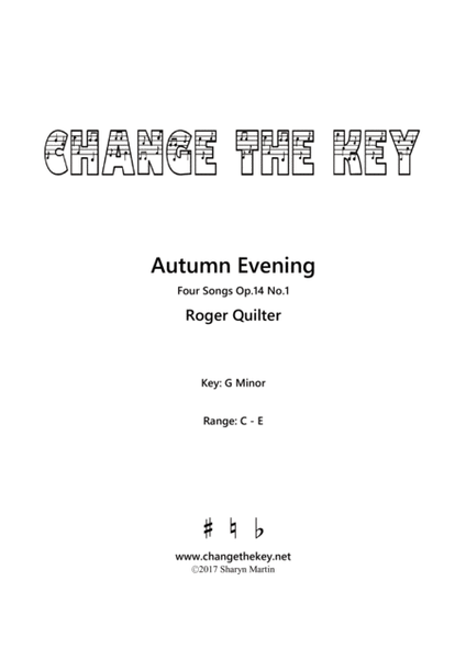 Autumn Evening - G Minor
