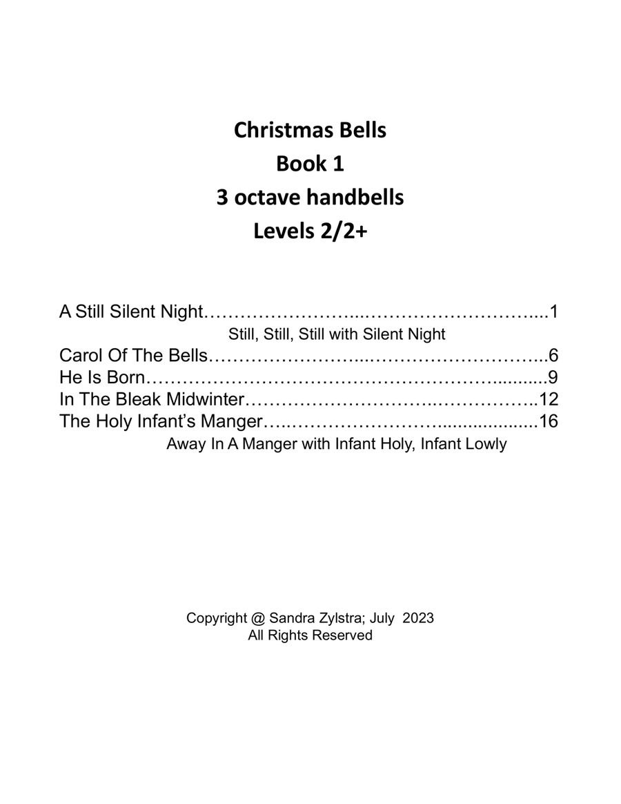 Christmas Bells -Book 1 (3 octave handbells) 3-Octaves scores gallery preview page 3