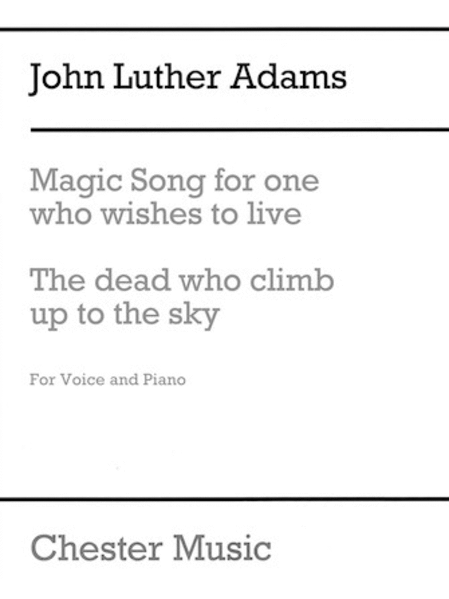 magic song for one who wishes to live and the dead who climb up to the sky Voice scores gallery preview page 1