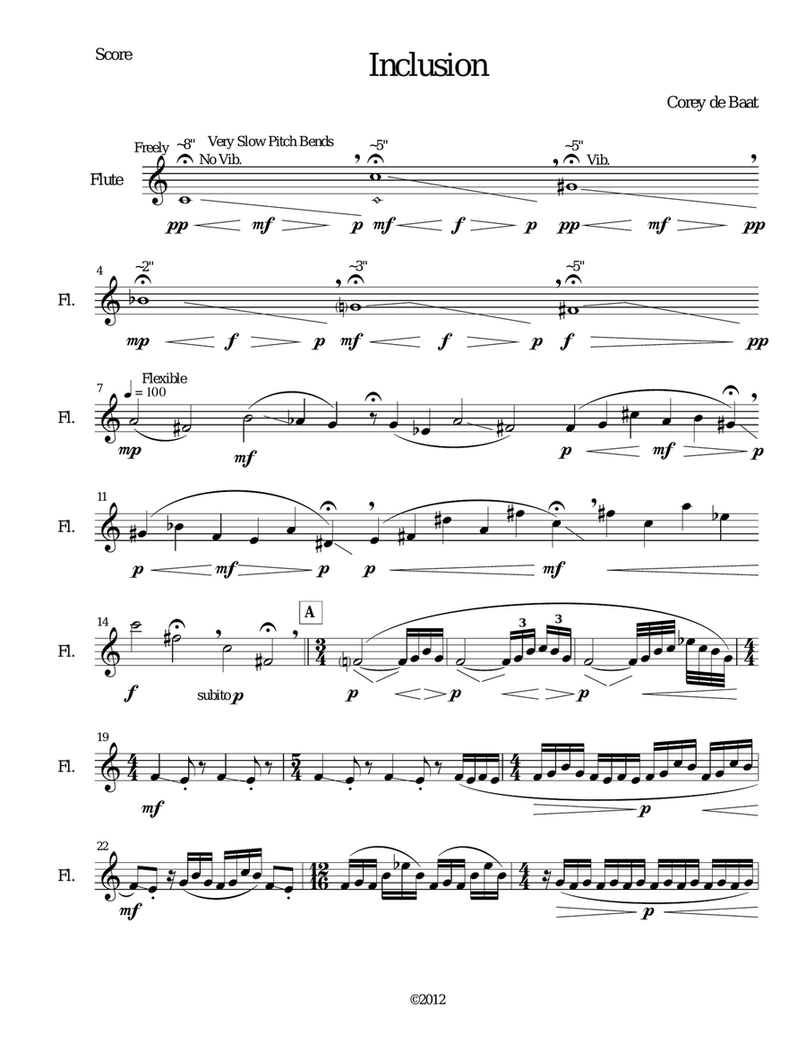 Inclusion Flute Solo scores gallery preview page 2