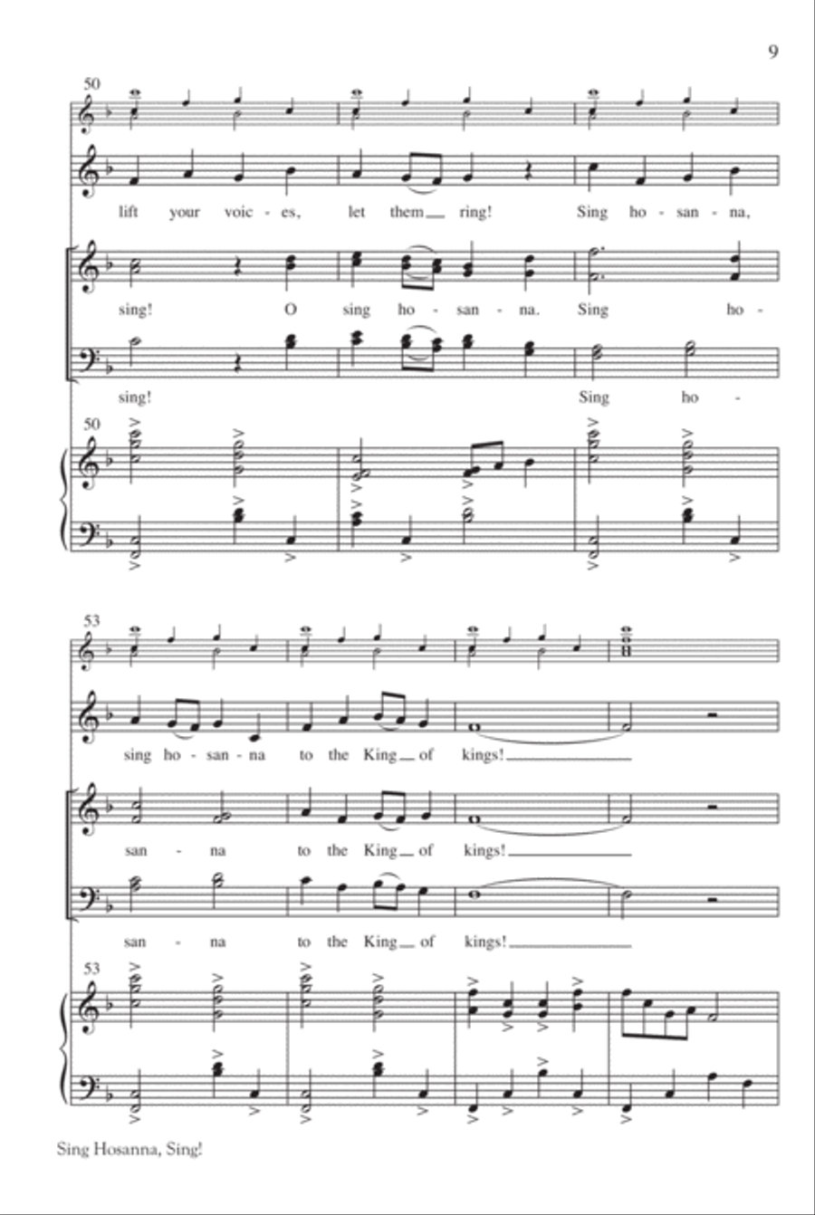 Sing Hosanna, Sing! 4-Part scores gallery preview page 10