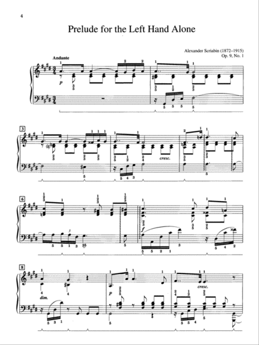 Prelude And Nocturne For The Left Hand, Op. 9 Small Ensemble scores gallery preview page 2
