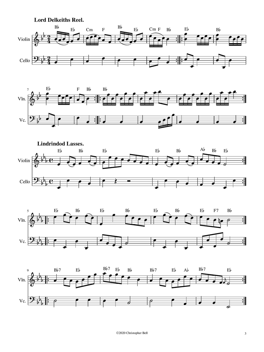 Ignatius Sancho - Twelve Country Dances Small Ensemble scores gallery preview page 3