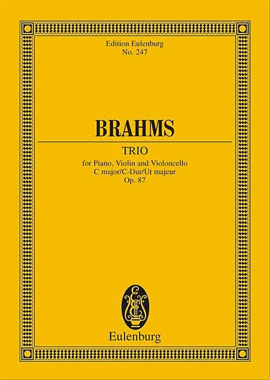 Piano Trio in C Major, Op. 87 Piano Trio scores gallery preview page 1
