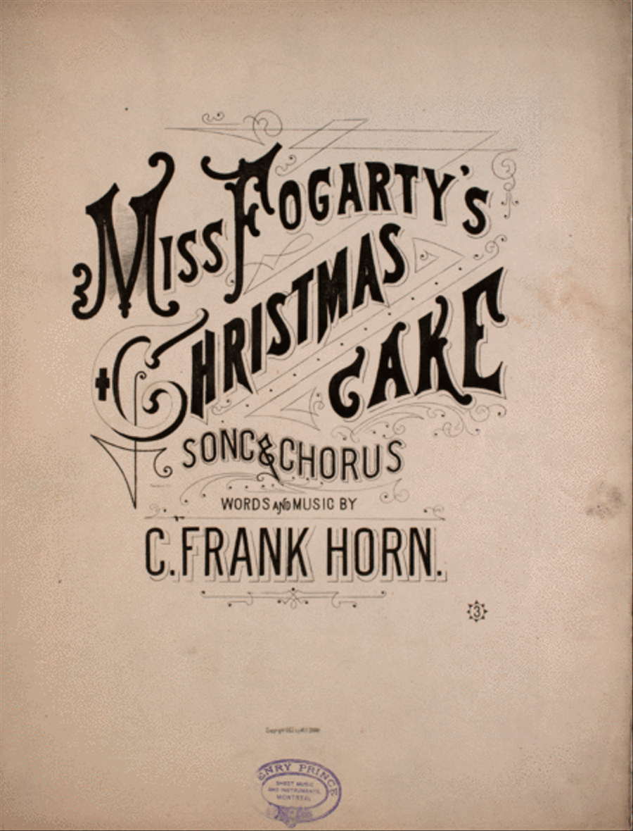 Miss Fogarty's Christmas Cake. Song & Chorus Choir scores gallery preview page 1