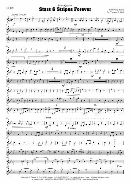 Stars and Stripes forever - Sousa - Brass Quartet image number null